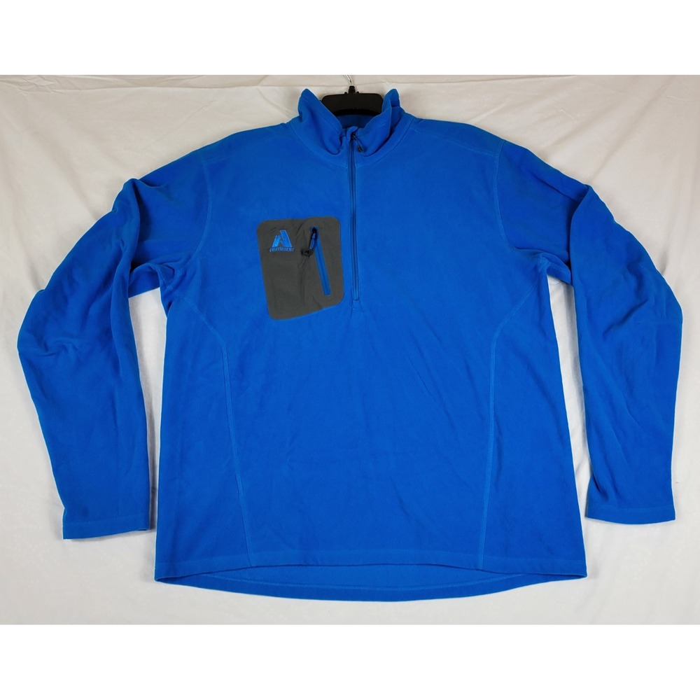 Eddie‎ Bauer First Ascent Mens Blue Quarter Zip Fleece Pullover Jacket Size L